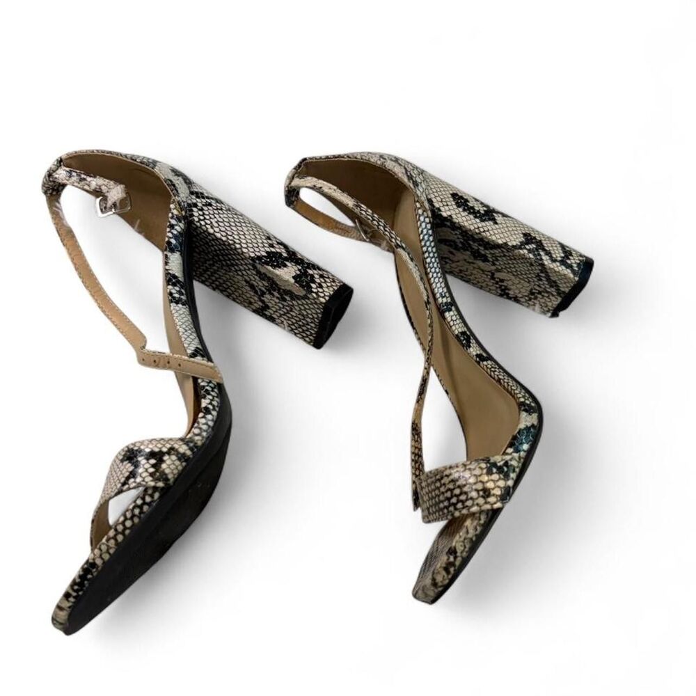 Women's Strappy Snakeskin 4" Heel Sandals size 6